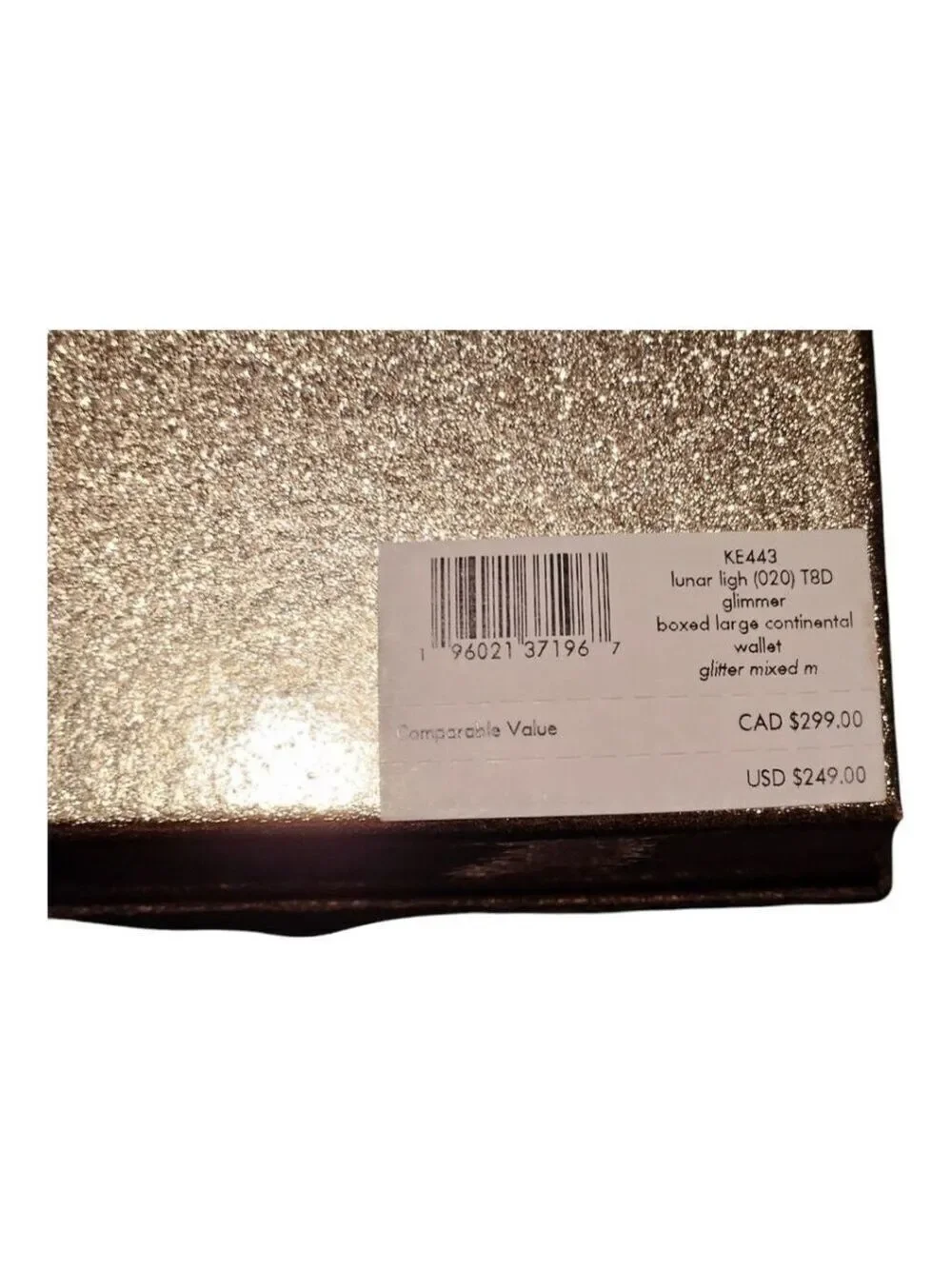 Kate Spade Wallet, Silver Glitter